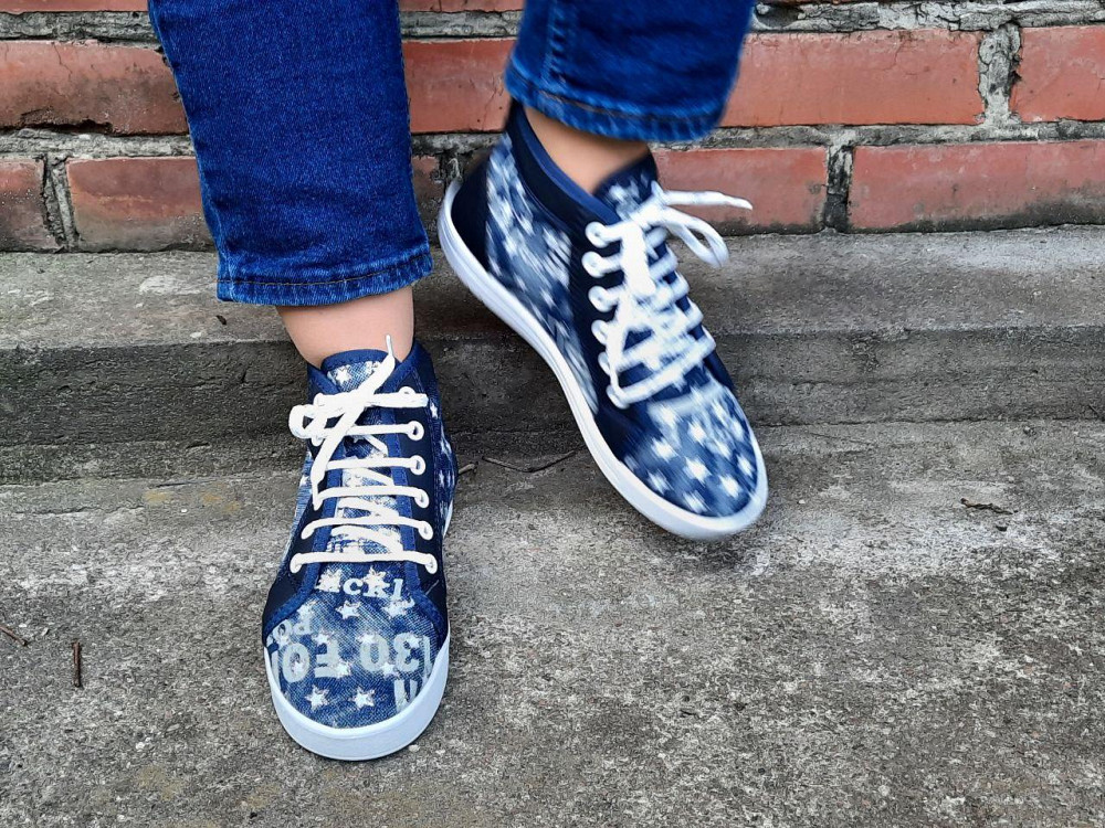 -Женские Кроссовки Мокасины Слипоны Синие Кеды Джинсовые (размеры: 39) - 53 Днепр - изображение 7