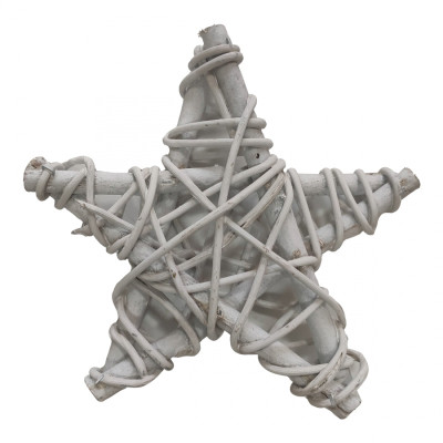 Украшение декоративное YES! Fun Звезда ротанговая белая 15 см (974253) Винница - изображение 1