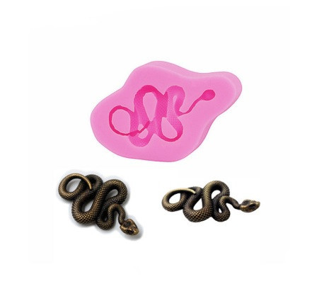 Силиконовая форма Змея 53 на 36 мм розовый Киев - изображение 1