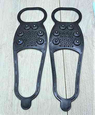 Льодоходи зимові з металевими шипами, 6 шт, розмір 35–50 — накладки проти ковзання на взуття, льодоступи універсальні Харків