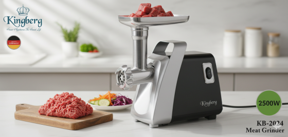 М'ясорубка KB-2024 2500 Вт, багатофункціональна, з насадками для овочів, ковбас та кеббе, реверс Одеса