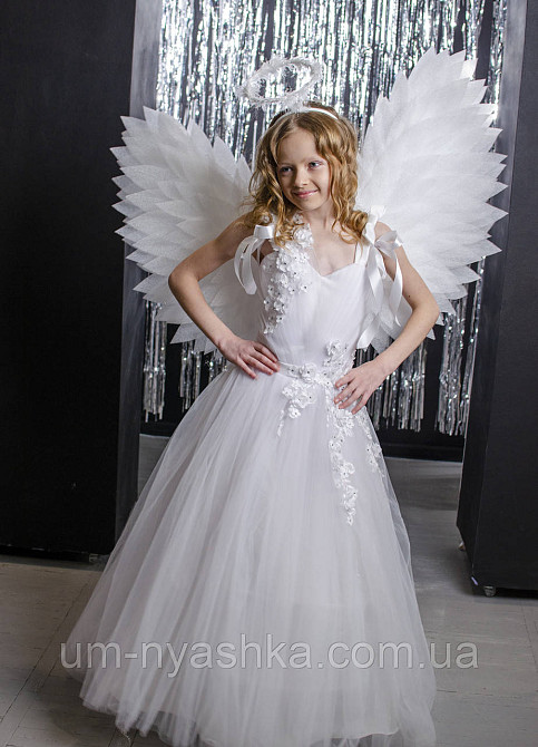 Длинное белое платье 128-140 Кривой Рог - изображение 1