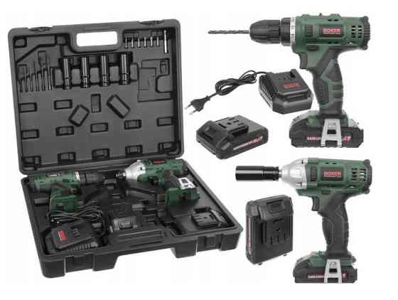 SR-035 Набір ударного гайковерта та шуруповерта 24,4 В, 2 АКБ, 18+1 режим, комплект з аксесуарами Одеса