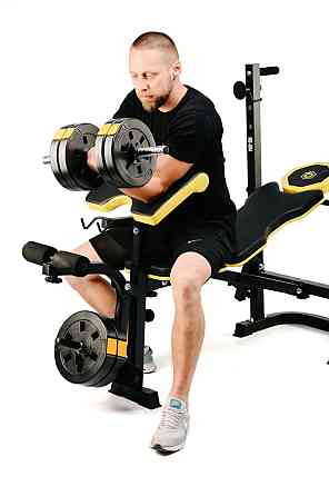 Тренувальна лава багатофункціональна Besport для фітнесу та жиму, Силова лава універсальна для тренувань Київ