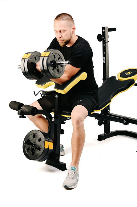 Тренировочная скамья многофункциональная Besport для фитнеса и жима, Силовая скамья универсальная для трениров Киев - изображение 6