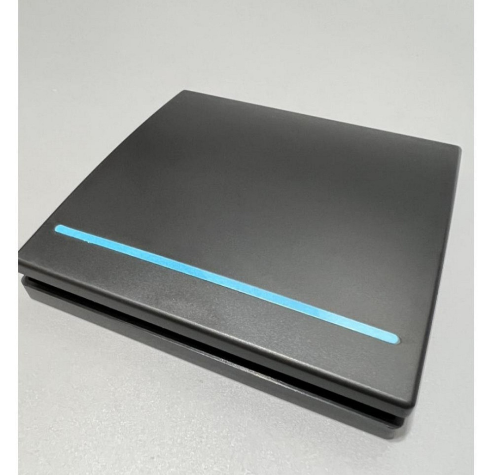 Беспроводной настенный выключатель света Smart RF433MHz с реле 220В 10А, одноклавишный, на батарейке CR2032, черный Киев - изображение 6
