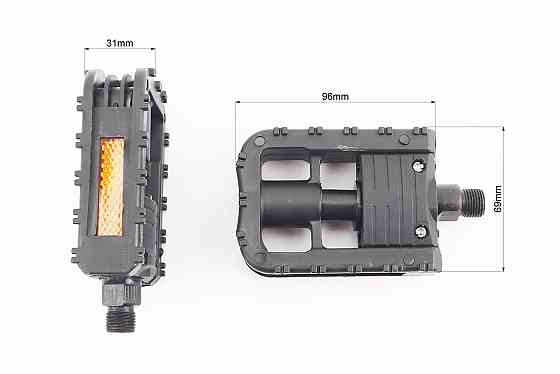 Педалі FOLDING складані 9/16" (100x70x30mm) пластикові, чорні Київ