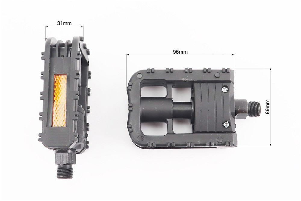 Педалі FOLDING складані 9/16" (100x70x30mm) пластикові, чорні Київ - фото 2
