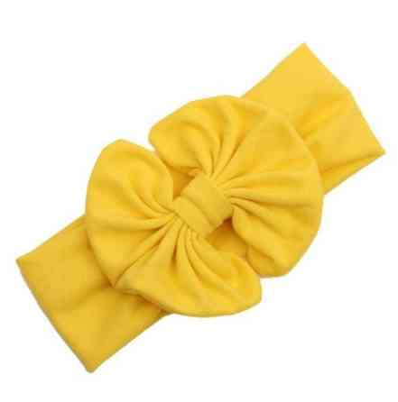 Широка дитяча пов'язка жовта - ширина гумки 5см, окружність 40-54см, квітка 12см Київ