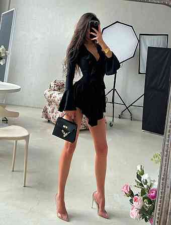 Жіноча стильна романтична міні сукня-комбез мікродайвинг Одеса