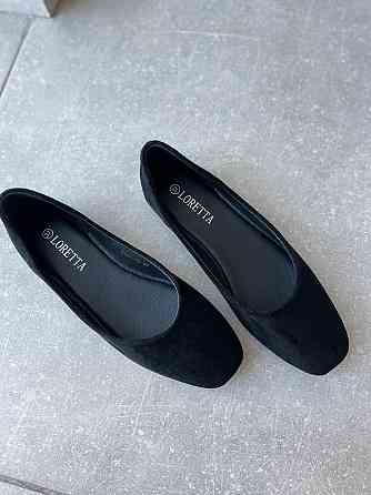 Loretta Балетки женские LORETTA черные из искусственной замши классические размер 36-41 (E338-1 Коломия
