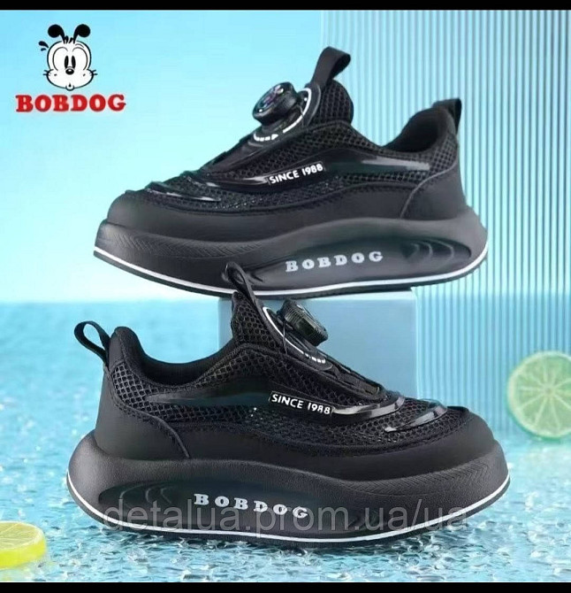 Дитячі кросівки BOBDOG Чорніі Літні з сіткою Застібка-диск (BOA) 30 Коломыя - изображение 1
