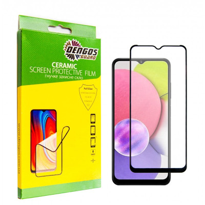 Стекло защитное Dengos Ceramic Film Samsung Galaxy A03/A03 Core (black) (TGCF-15) Винница - изображение 1