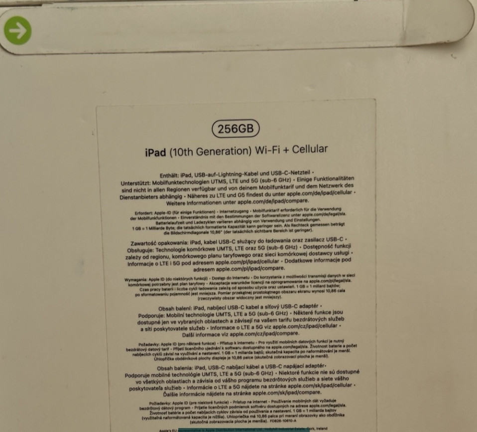 Планшет iPad 10 Gen 256Gb. Blue + LTE Київ - фото 2