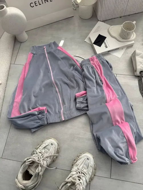 Женский велюровый костюм 2-ка - регулируемые брюки (джоггеры/палаццо) Одесса - изображение 13