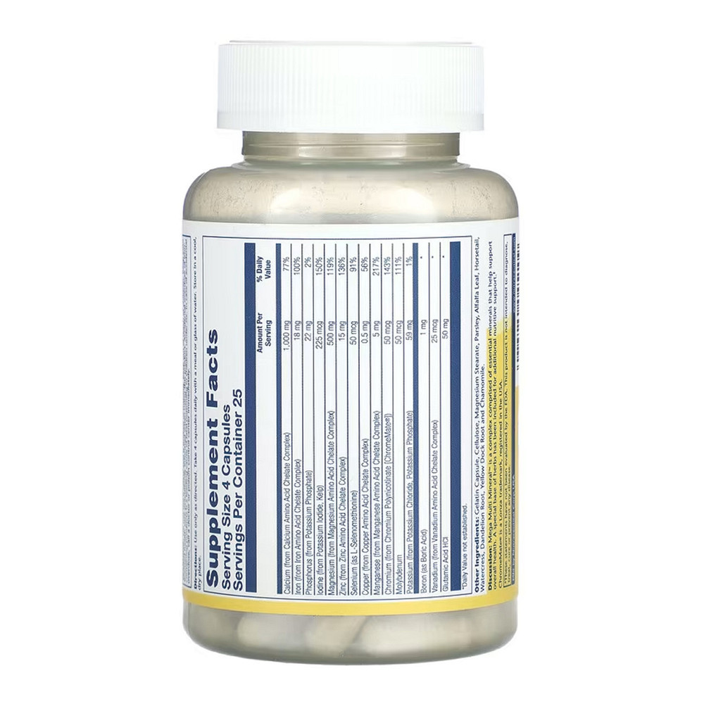 Мультиминеральный комплекс без железа Solaray Multi Mineral 100 капс Киев - изображение 2