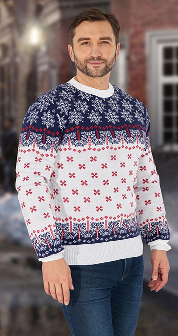 Светр зі сніжинками (52) Київ - фото 2