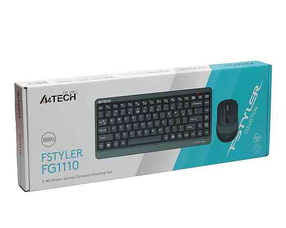 Комплект (клавіатура, миша) бездротовий A4Tech FG1110 Grey ( 11399 ) Харків