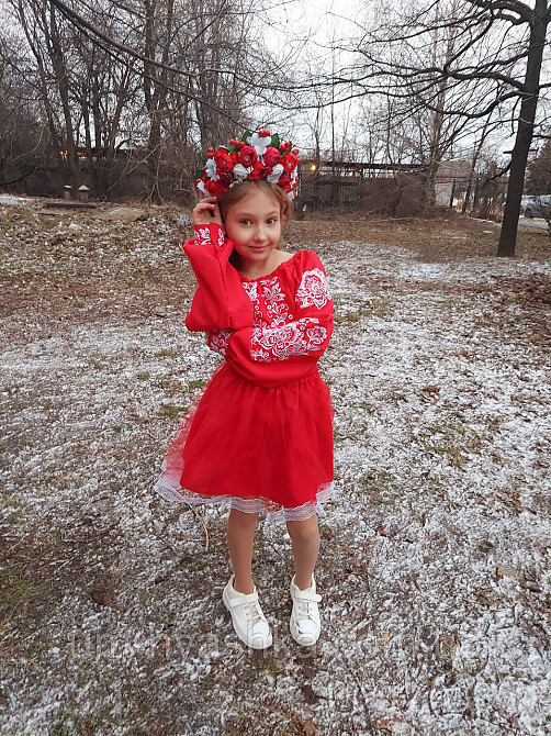 Дитяча вишиванка червона Троянда на червоному Кривий Ріг - фото 19