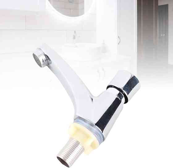 Змішувач для раковини із затримкою часу, автоматичний з таймером авто-закривання для економії води, хромований, латунь Київ