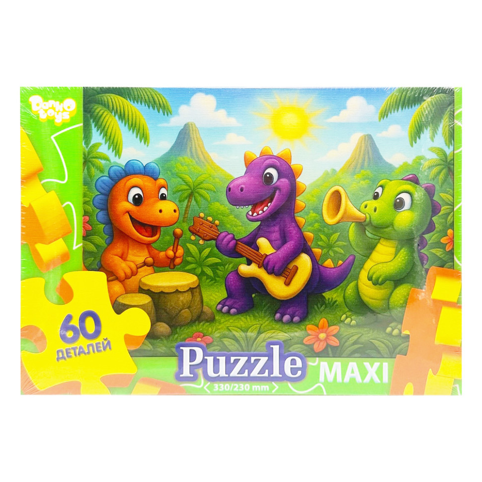 Дитячі пазли-максі "Музикальні динозаври" Mx60-12-14, 60 елементів Вінниця - фото 1