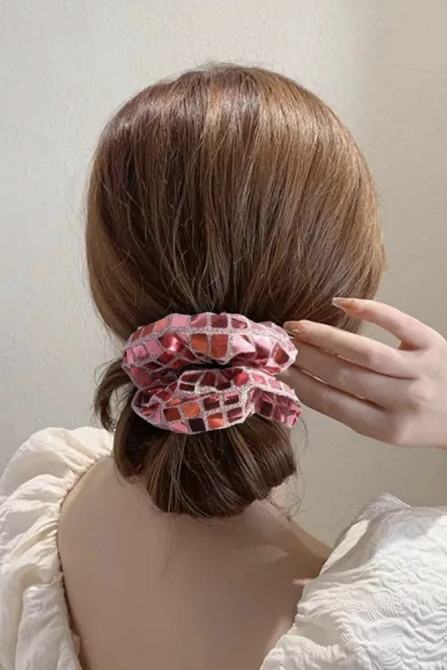 Гумка для волосся срібляста Рожевий Смела - изображение 3