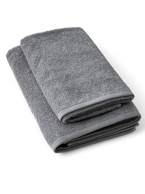 Комплект полотенец однотонных Ideal Textile 50х90 см + 70х140 см 360 г/м2 (56861149) Сірий Черновцы - изображение 1