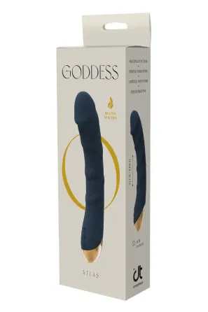 Вибратор с функцией нагрева и рельефом Dream Тoys Goddess Collection Atlas синий Sex Aura Киев