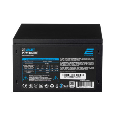 Блок питания 2E MASTER POWER (650W), >80, 80+ White, 120mm, 1xMB 24pin(20+4), 1xCPU 8pin(4+4), 3xMolex, 5xSATA, (2E-MP650-120APFC) Винница - изображение 11