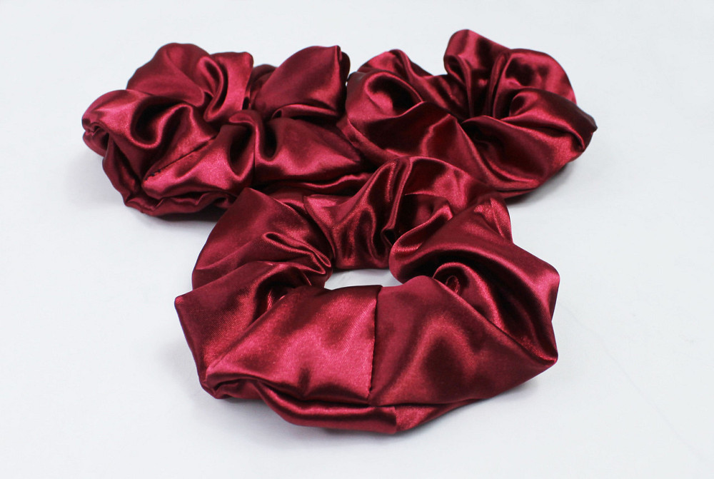 Гумка для волосся атласна Бордовий Харків - фото 1