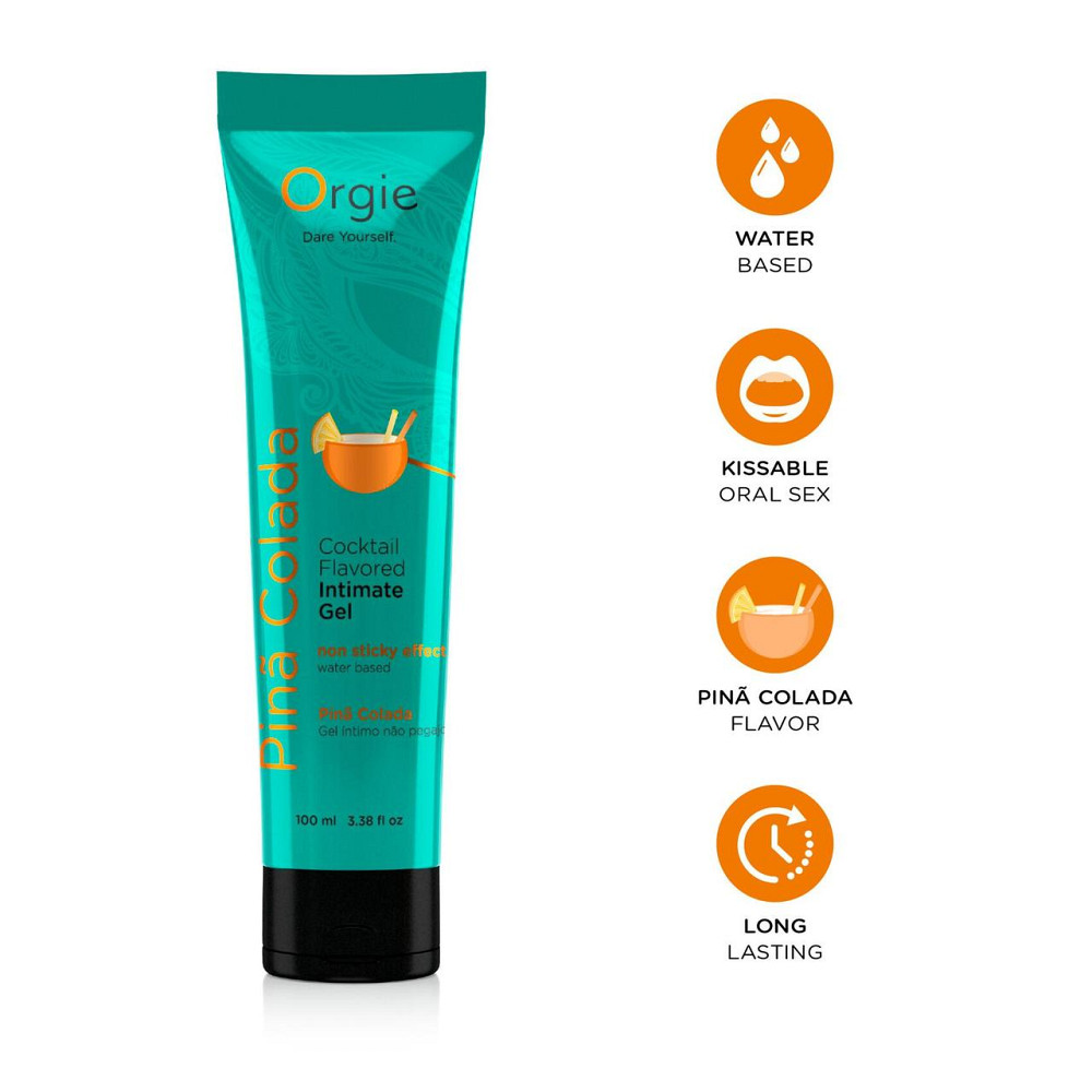 Лубрикант на водной основе Orgie Lube Tube Pina Colada, 100 мл, вкус и аромат пина колады Sex Aura Киев - изображение 3