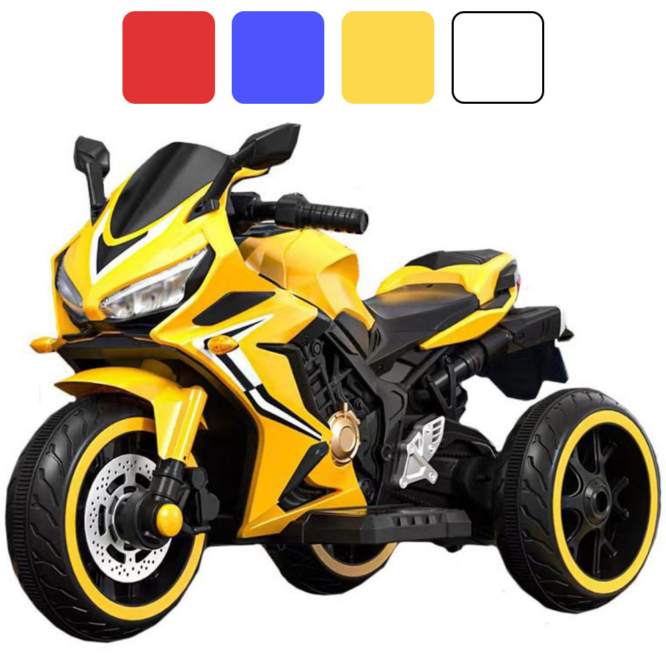Дитячий електромотоцикл SPOKO SP-518 мотоцикл на акумуляторі для дітей Жовтий Київ - фото 1