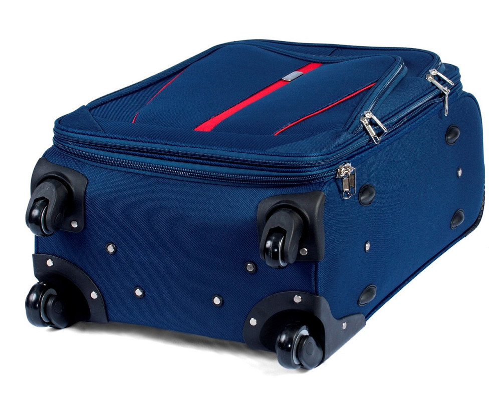 Чемодан тканевый WINGS 1706 средний 65 см темно-синий 4 колеса Киев - изображение 8