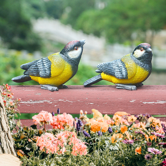 Садові фігурки Пара синичок 15.5 х 8.5 см з полістоуну Одеса