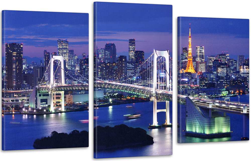 Модульна картина Нічної міста Art-88_3 100x150 см Київ - фото 1