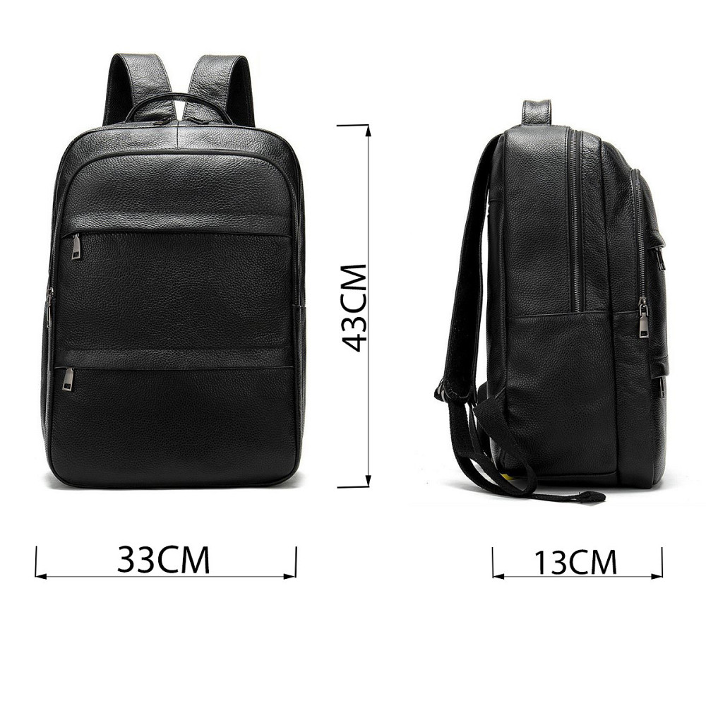 Рюкзак Vintage 14696 кожаный Черный Киев - изображение 3