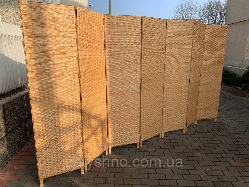 Ширма плетеная из лозы раздвежная Киев - изображение 6