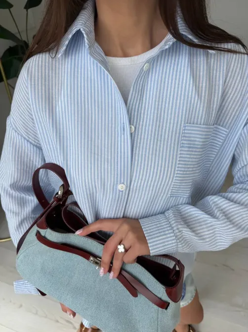 Льняная рубашка негабаритного размера — идеальный выбор для весны и лета. Одесса - изображение 17