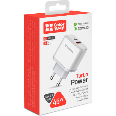 Зарядний пристрій ColorWay GaN Mini 25W PD Port PPS USB-C white (CW-CHS052PD-WT) Вінниця - фото 2