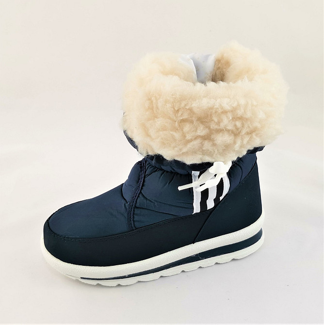 Зимові жіночі Дутики в стилі AD!DAS Чоботи на Хуху Теплі Сині (розміри: 36,37) Дніпро - фото 9