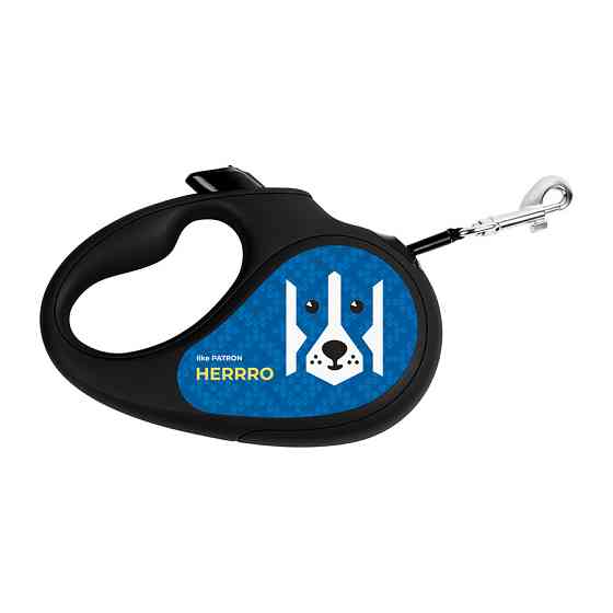 Повідець-рулетка для собак WAUDOG R-leash, малюнок "Парон", XS, до 12 кг, 3 м, світловідбивна стрічка Вінниця