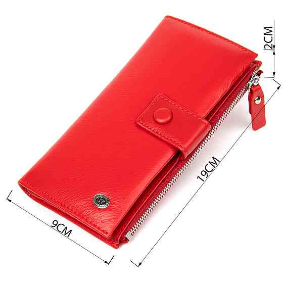 Яскравий жіночий гаманець-клатч ST Leather 19374 Червоний Київ