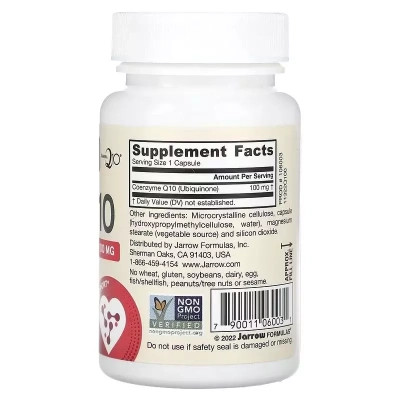 Вітамінно-мінеральний комплекс Jarrow Formulas Коензим Q10, 100 мг, Co-Q10, 60 вегетаріанських капсул (JRW-06003) Вінниця - фото 2