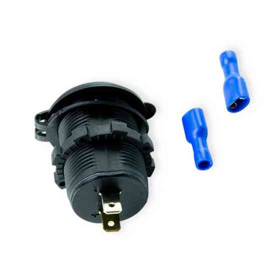 Гніздо врізне 2 USB 1A, 2,1A, 12-24В, кришка, з підсвічуванням помаранчевий Мукачево