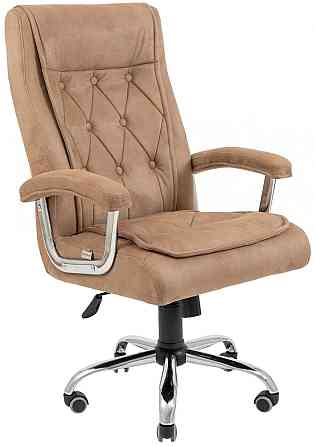 Офісне Крісло Керівника Richman Telavi Мустанг Caramel Хром М3 MultiBlock Бежевий Київ