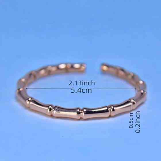 Браслет медный жесткий открытый, минималистичный браслет из меди 99.9%, регулируемый, женский аксессуар Киев