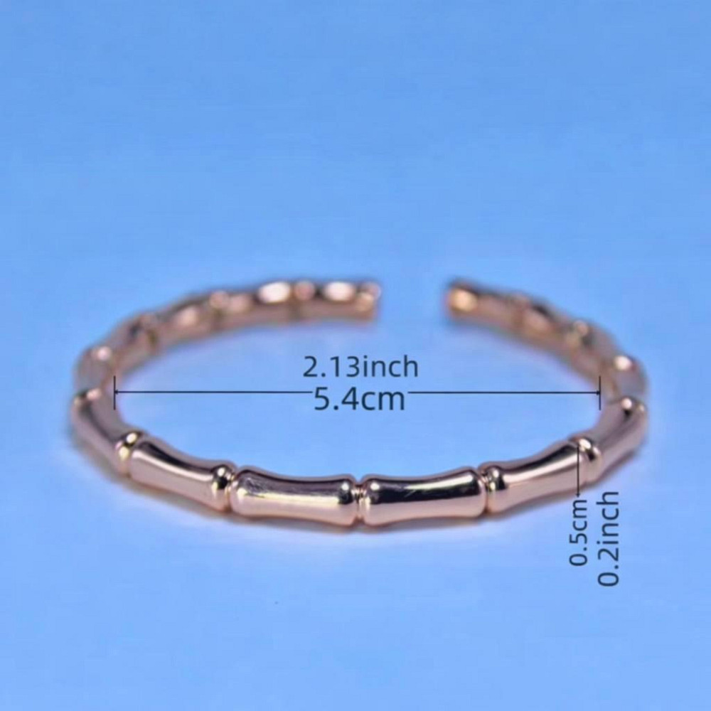 Браслет мідний жорсткий відкритий, мінімалістичний браслет з міді 99.9%, регульований, жіночий аксесуар Київ - фото 3