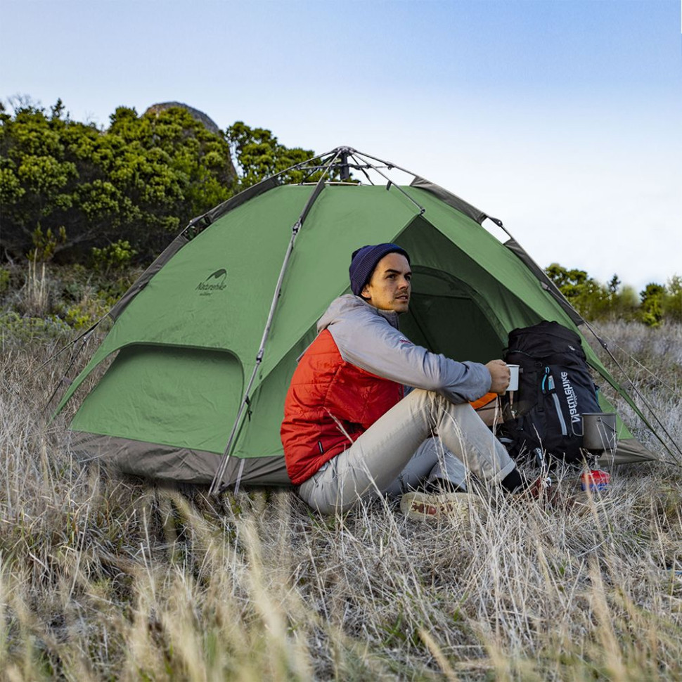 Намет чотиримісний автоматичний Naturehike NH21ZP008, темно-зелений Київ - фото 8
