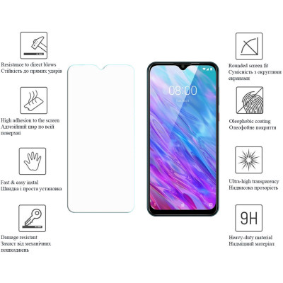 Стекло защитное Drobak ZTE Blade V30 Vita (616190) Винница - изображение 4