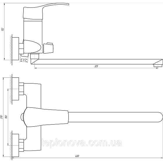 Смеситель для ванны Globus Lux QUEENSLAND GLQU-0208 Черновцы